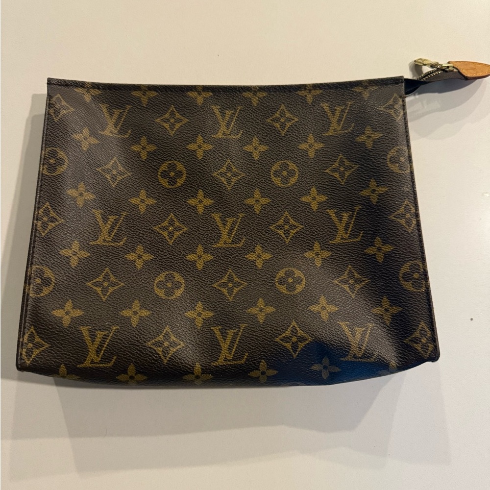 Louis Vuitton Monogram Toiletry Bag in Brown and Gold